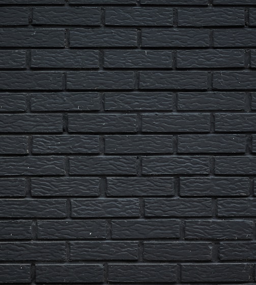 black and white brick wall