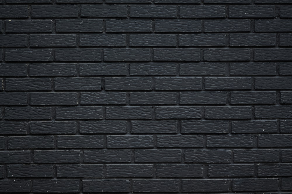 black and white brick wall