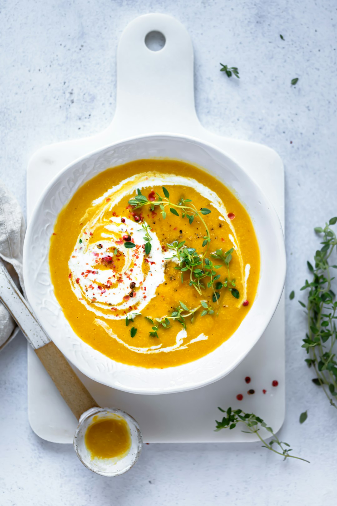  soup in white ceramic bowl dish