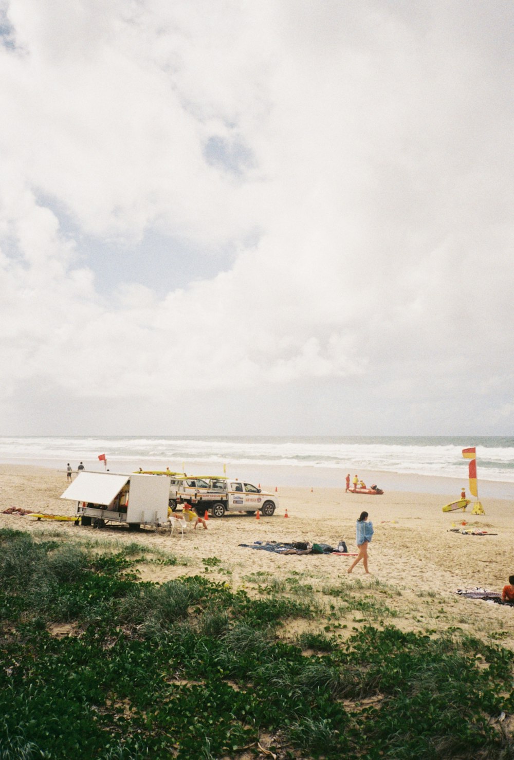 people on beach during daytime