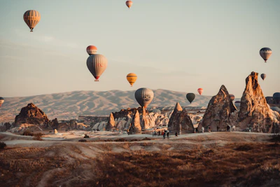 hot air balloons on the sky during daytime
