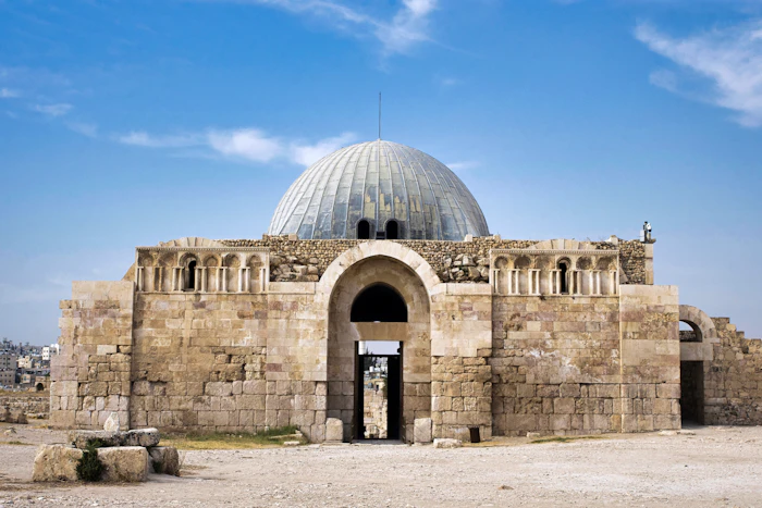 The domed Umayyad Palace on the Amman Citadel