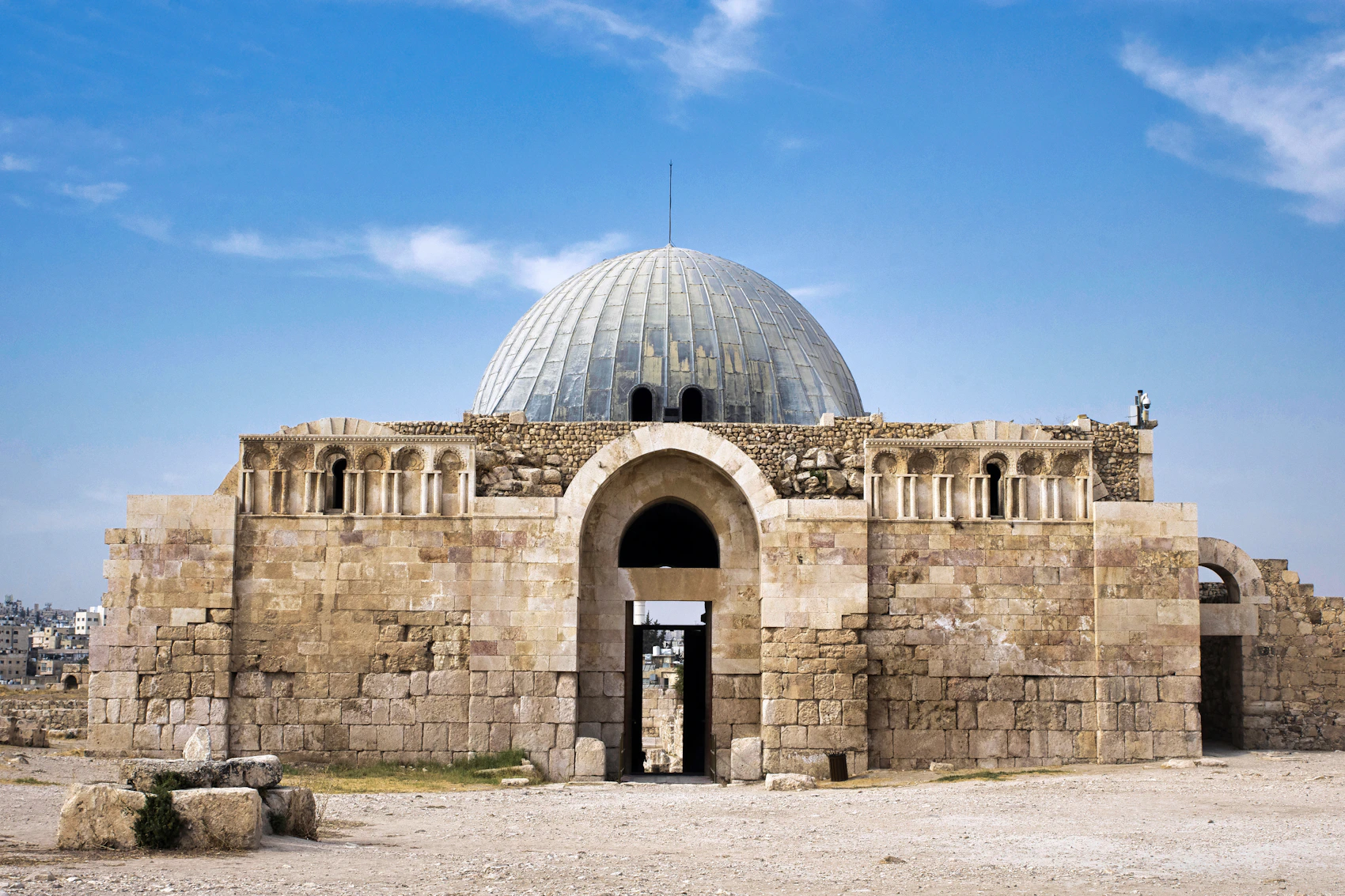 The domed Umayyad Palace audience hall at Amman Citadel