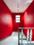 red and white painted wall