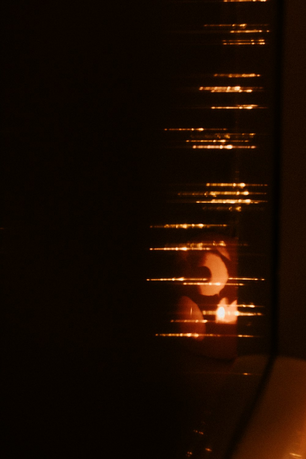 fire in fire in dark room