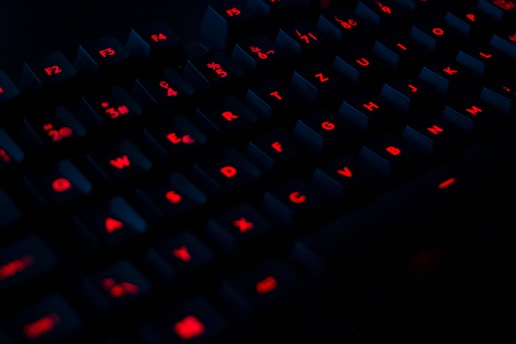 black and red computer keyboard