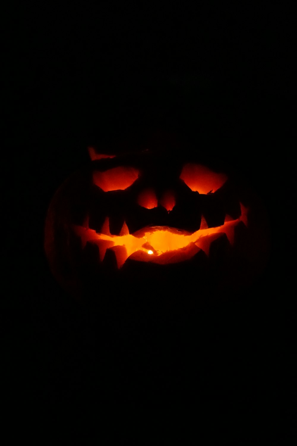 jack o lantern with light