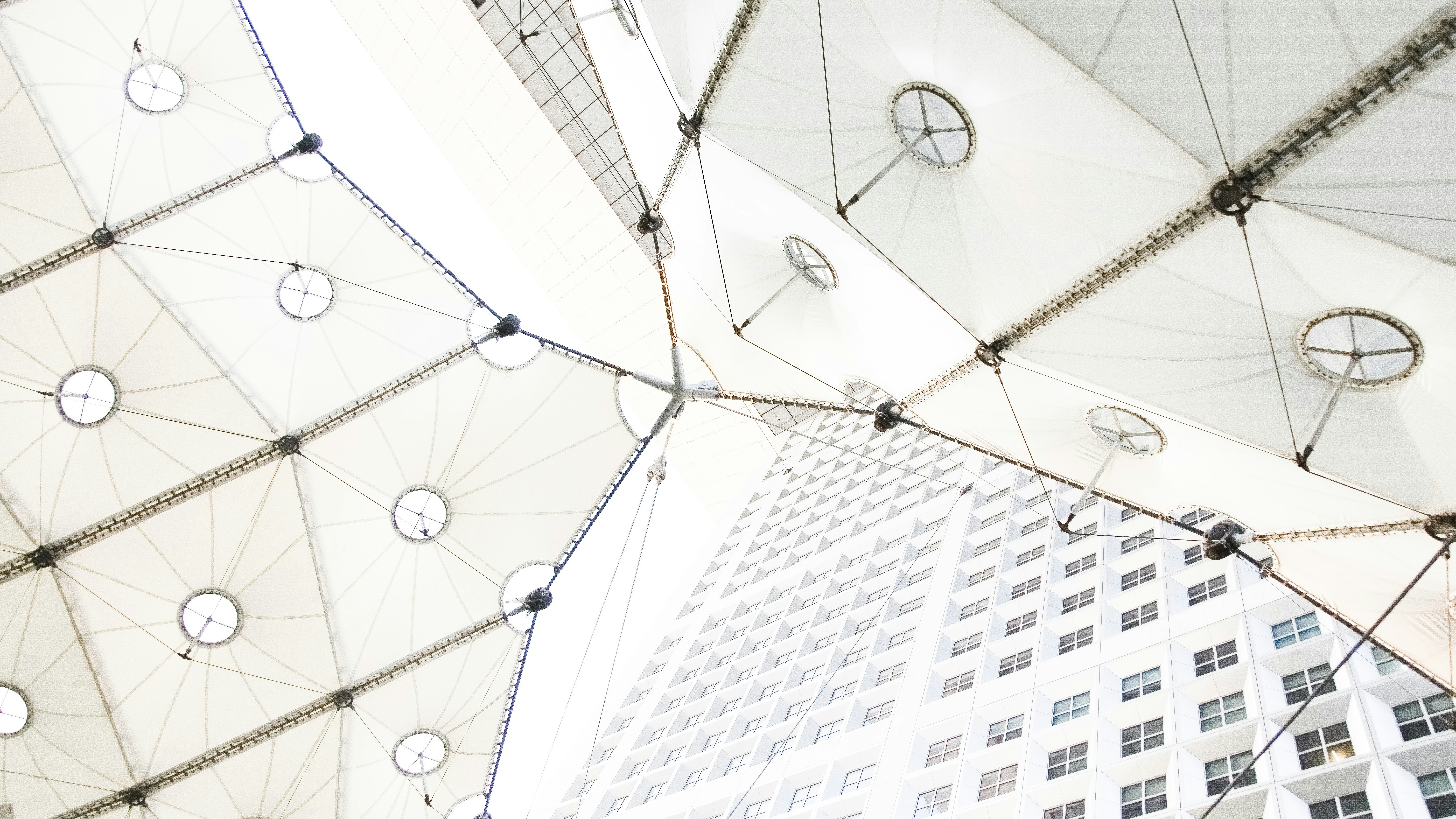 white and gray pendant lamps