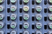 A close-up of smart meters and data analytics tools showcasing advanced technology for energy management.