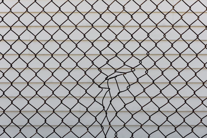 Galvanized chain link fence mesh