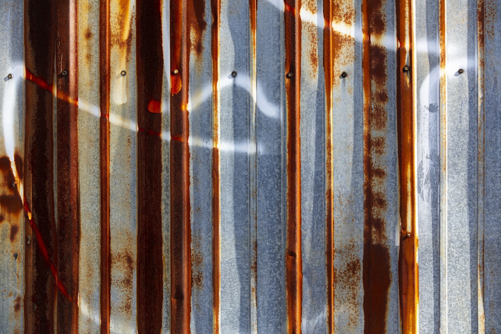 brown and white striped wall