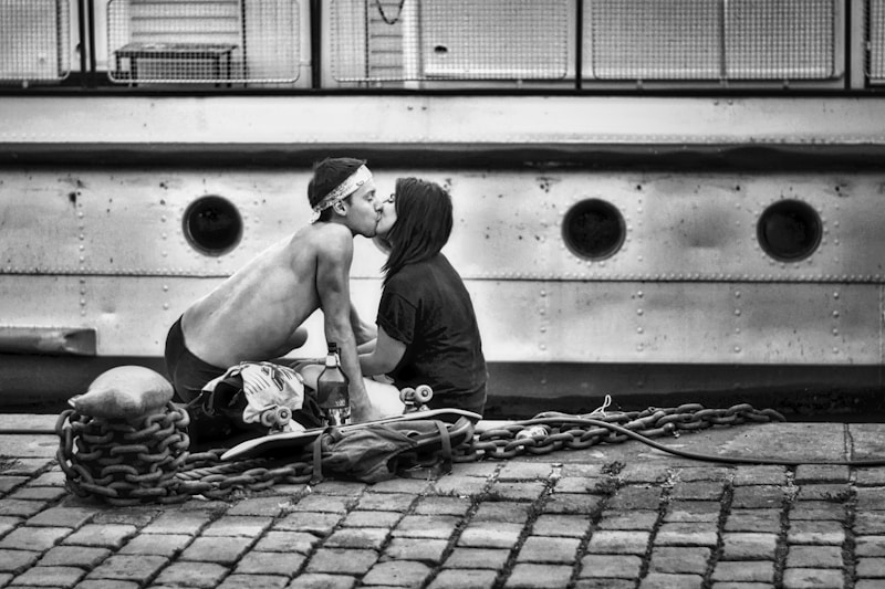 Man sitting urban style