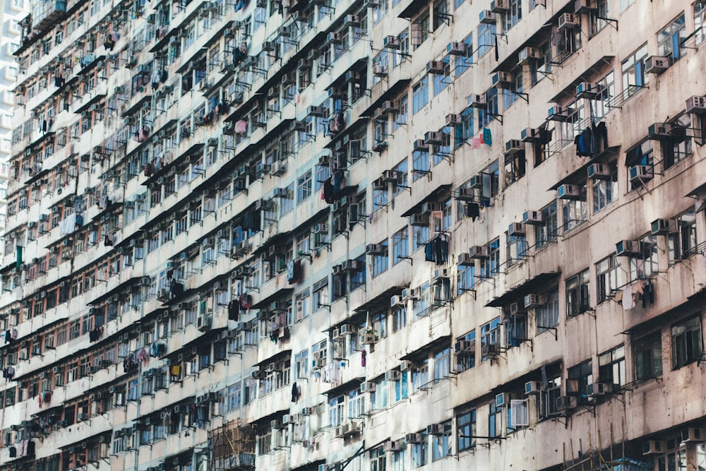 brown and white concrete building