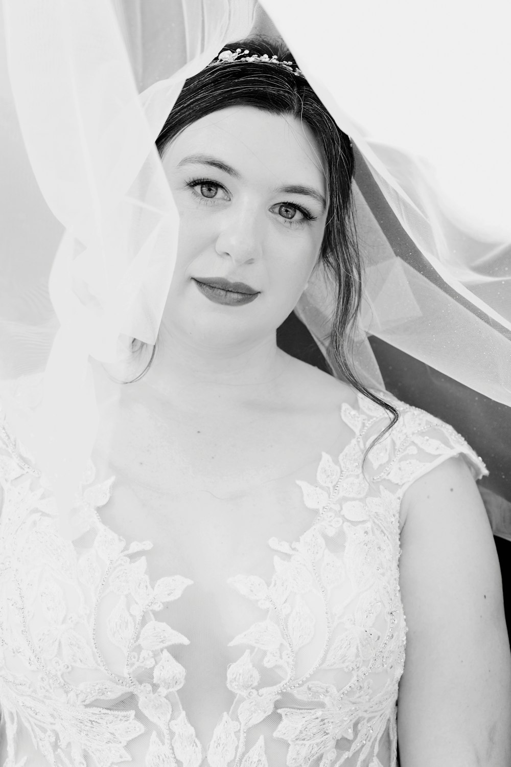 woman in white floral dress