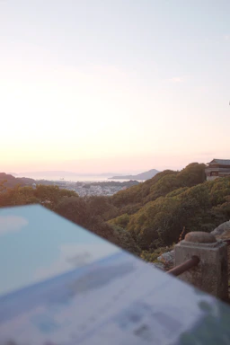 A friendly local map pinpointing service areas with a warm sunset in the background