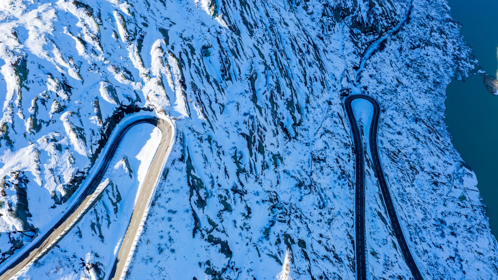 snow covered mountain during daytime