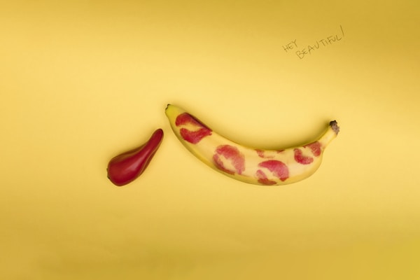 Purple and white banana fruit