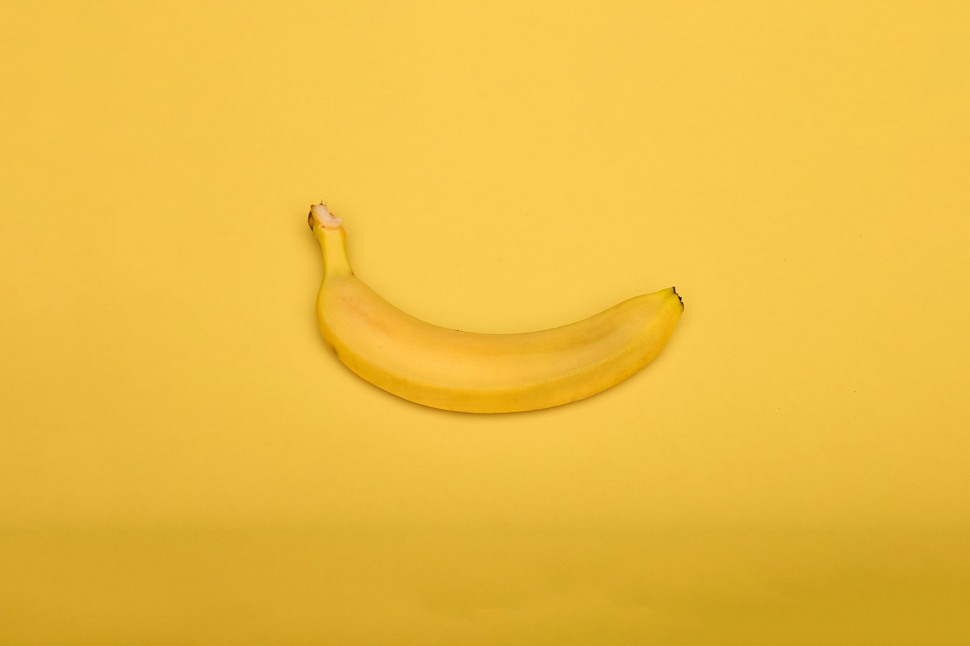 banana on yellow background