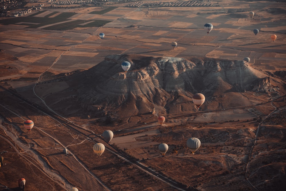 aerial view of brown mountains during daytime