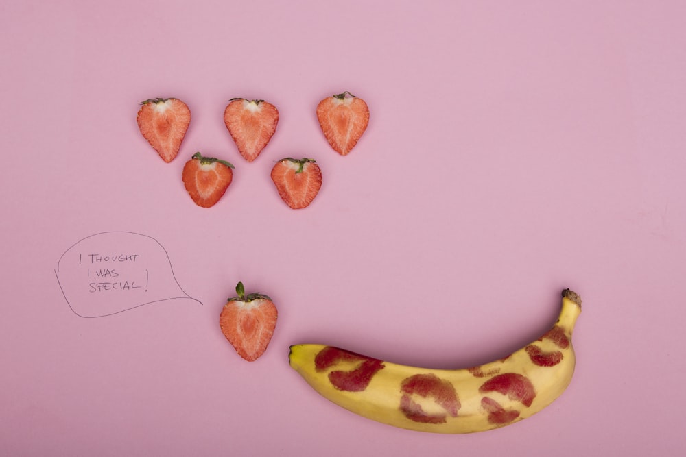 yellow banana fruit and brown oval fruits