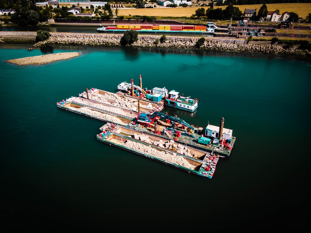 white and blue ship on water during daytime