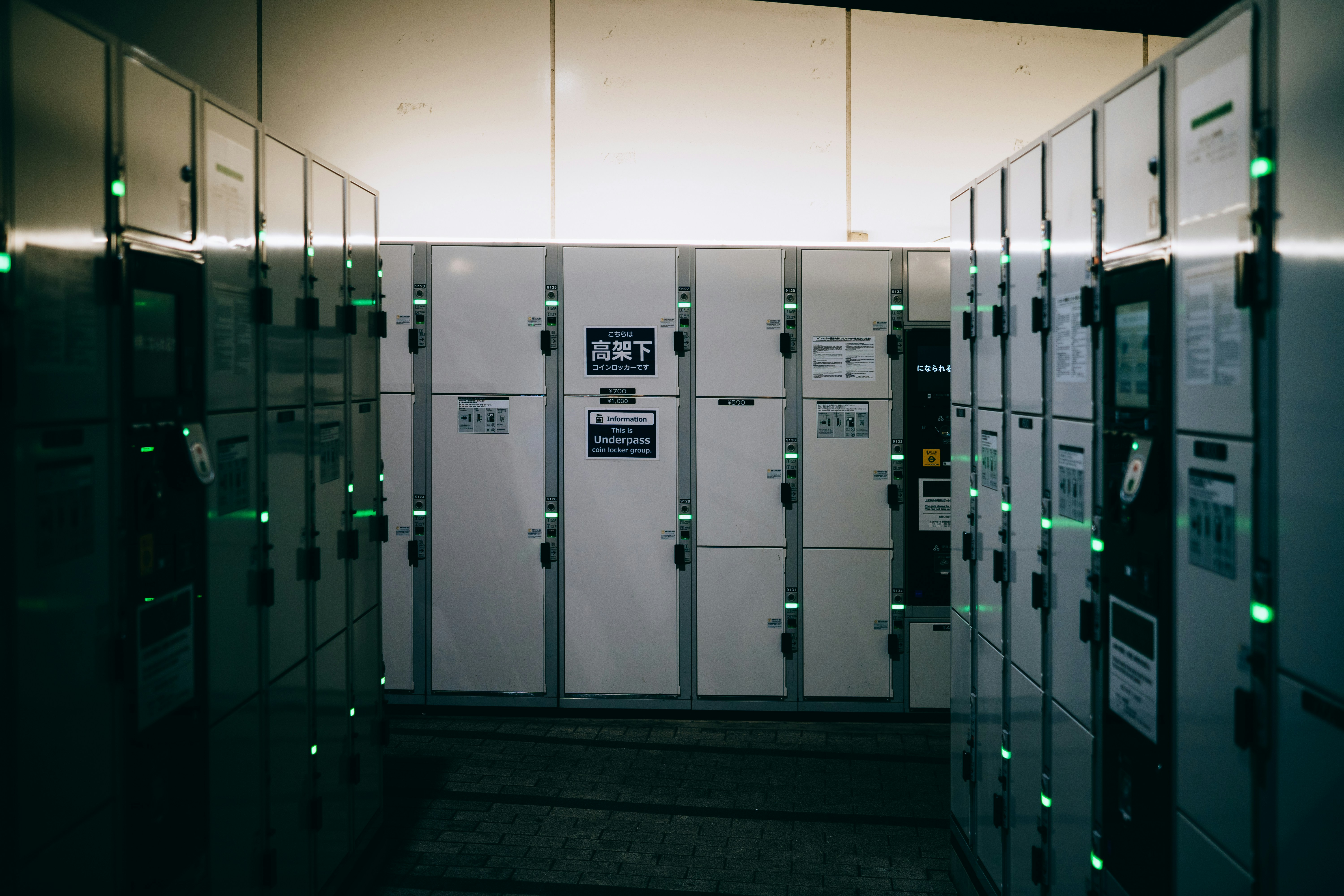 White and gray metal locker
