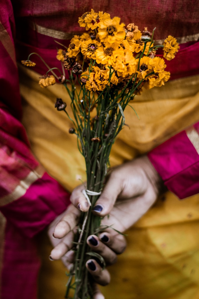 Marigold Bloom Saree