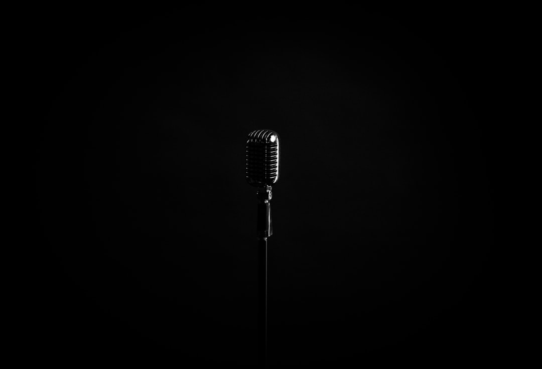 black microphone on black background, Vintage is cool...</p>
<p>Photo by : https://www.instagram.com/justdushawn/