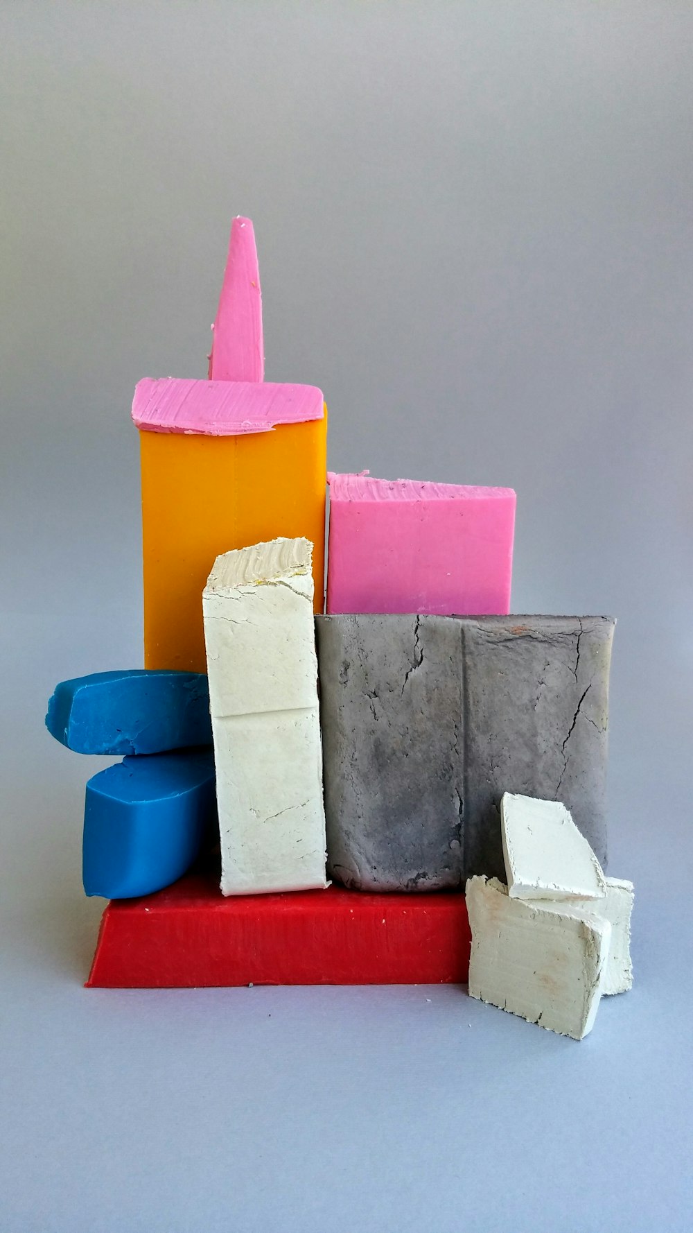yellow pink and blue blocks
