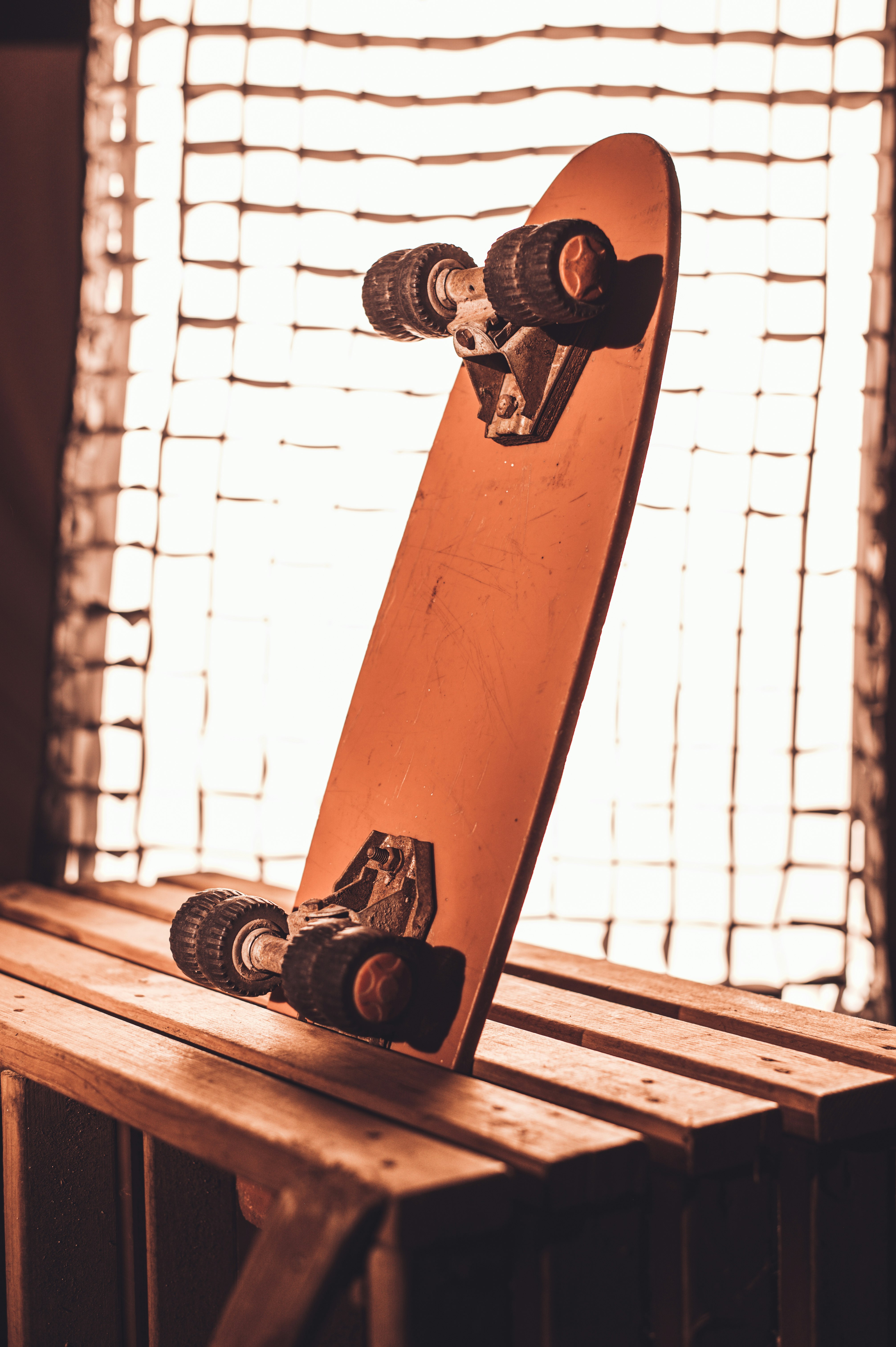 Historical homemade skateboard from the comunism era