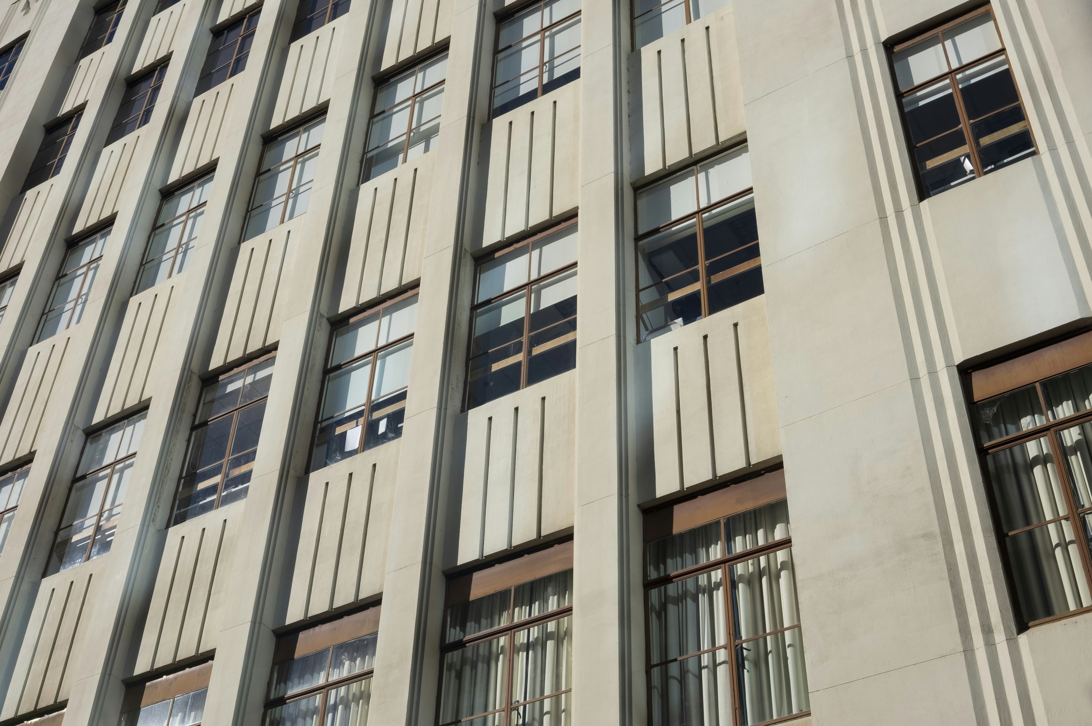 Modern concrete building facade