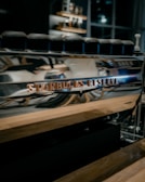 A sleek automated coffee kiosk showcasing advanced robotic technology.