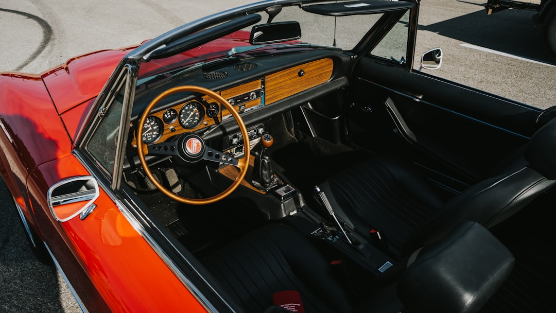 black and brown car interior