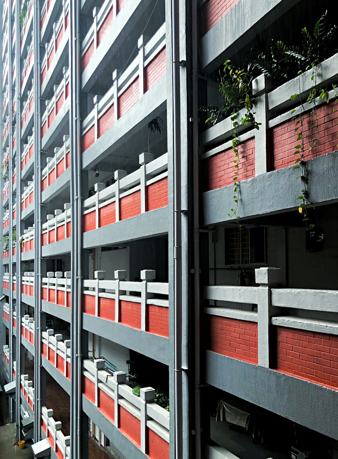 red white and blue concrete building