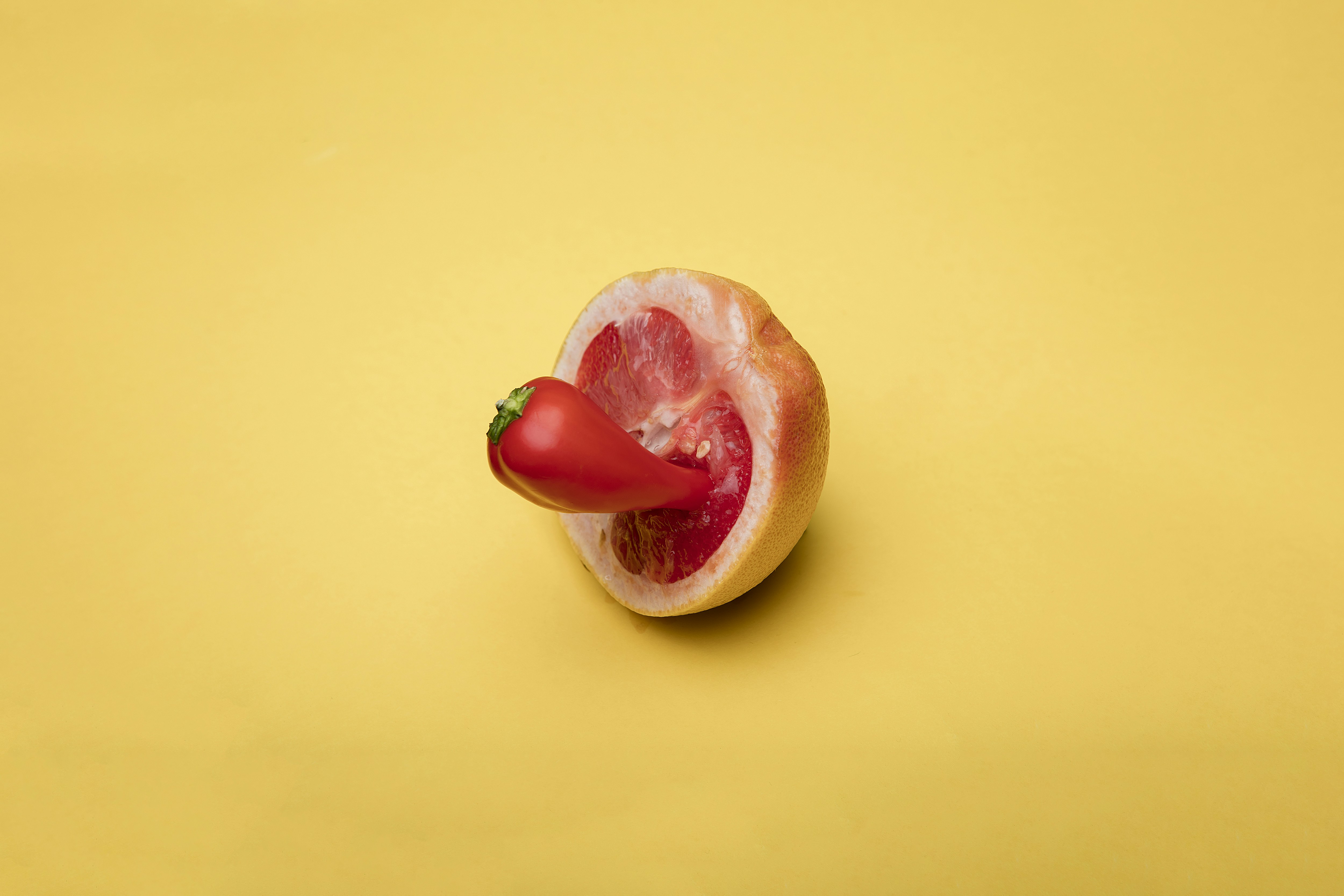 tongue licking grapefruit yonic