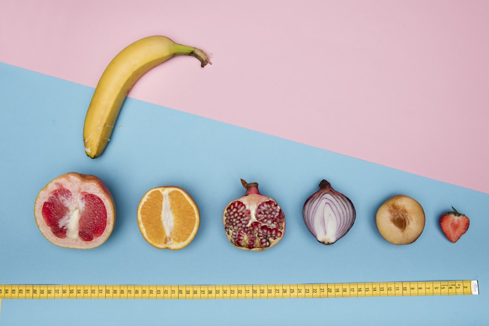 sliced orange and banana fruits