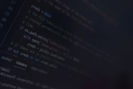 A computer screen displays a portion of source code written in a programming language. The code includes comments and conditional statements, with particular emphasis on credential management.