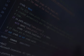 A computer screen displays a portion of source code written in a programming language. The code includes comments and conditional statements, with particular emphasis on credential management.