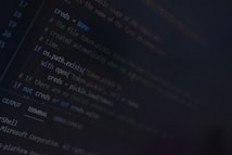 A computer screen displays a portion of source code written in a programming language. The code includes comments and conditional statements, with particular emphasis on credential management.