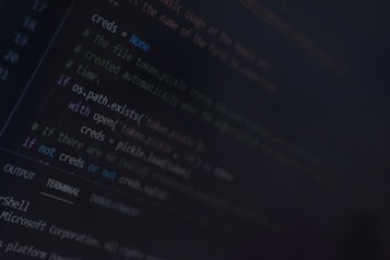 A computer screen displays a portion of source code written in a programming language. The code includes comments and conditional statements, with particular emphasis on credential management.