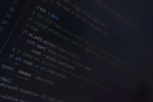 A computer screen displays a portion of source code written in a programming language. The code includes comments and conditional statements, with particular emphasis on credential management.