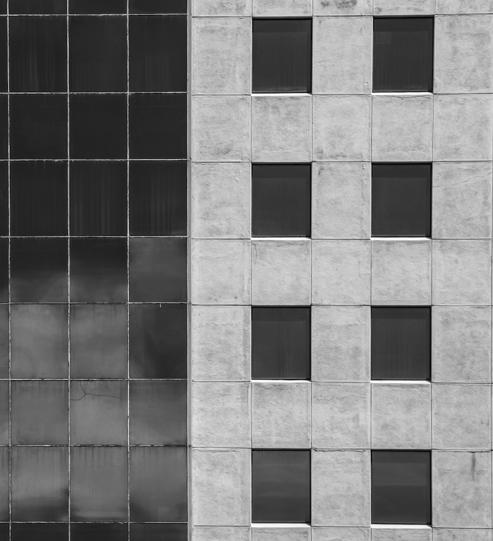 grey and black concrete building