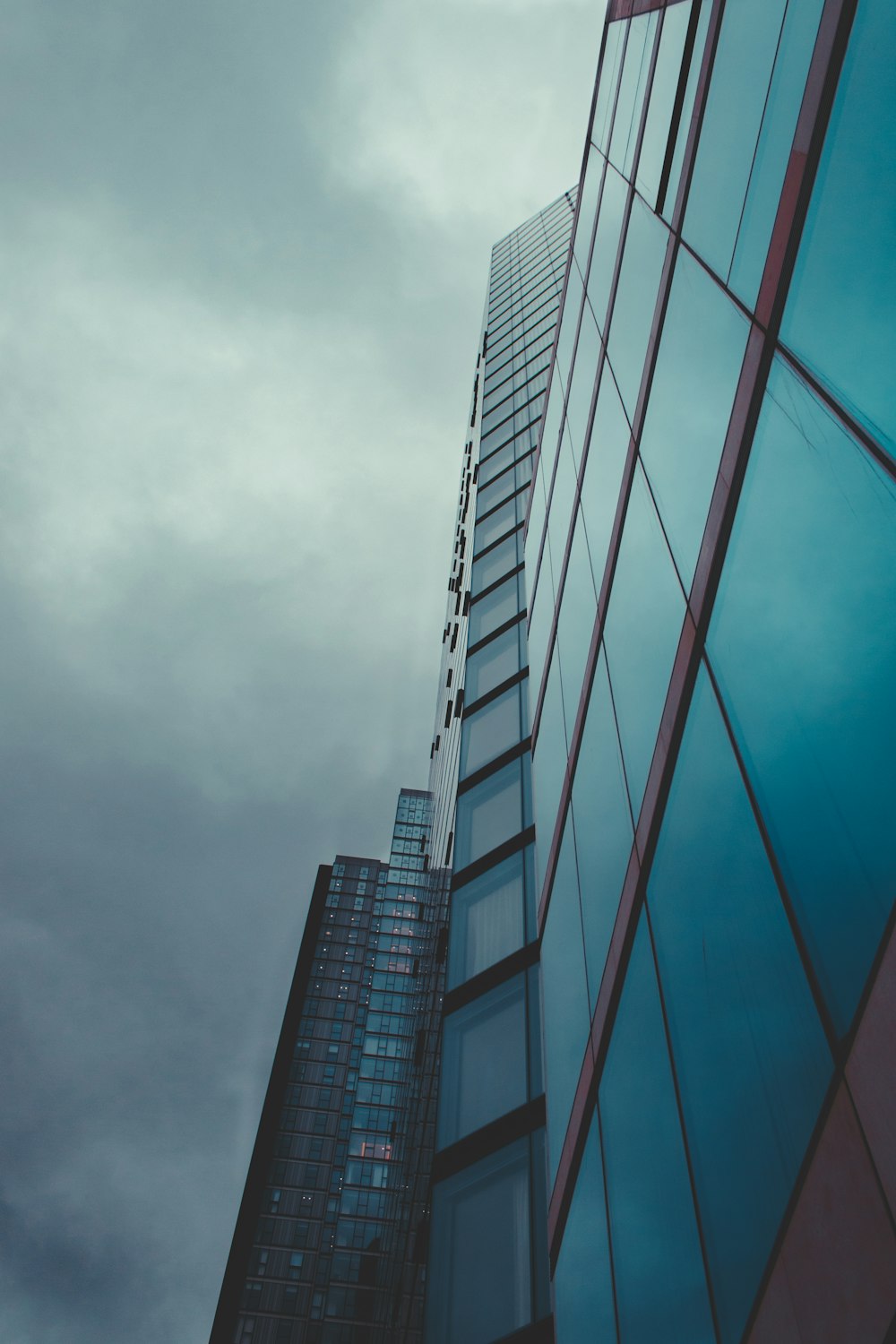 low angle photography of high rise building