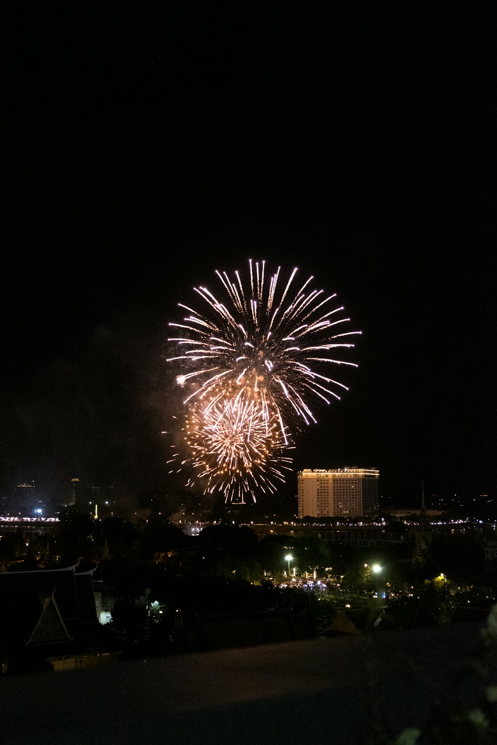 fireworks display during night time