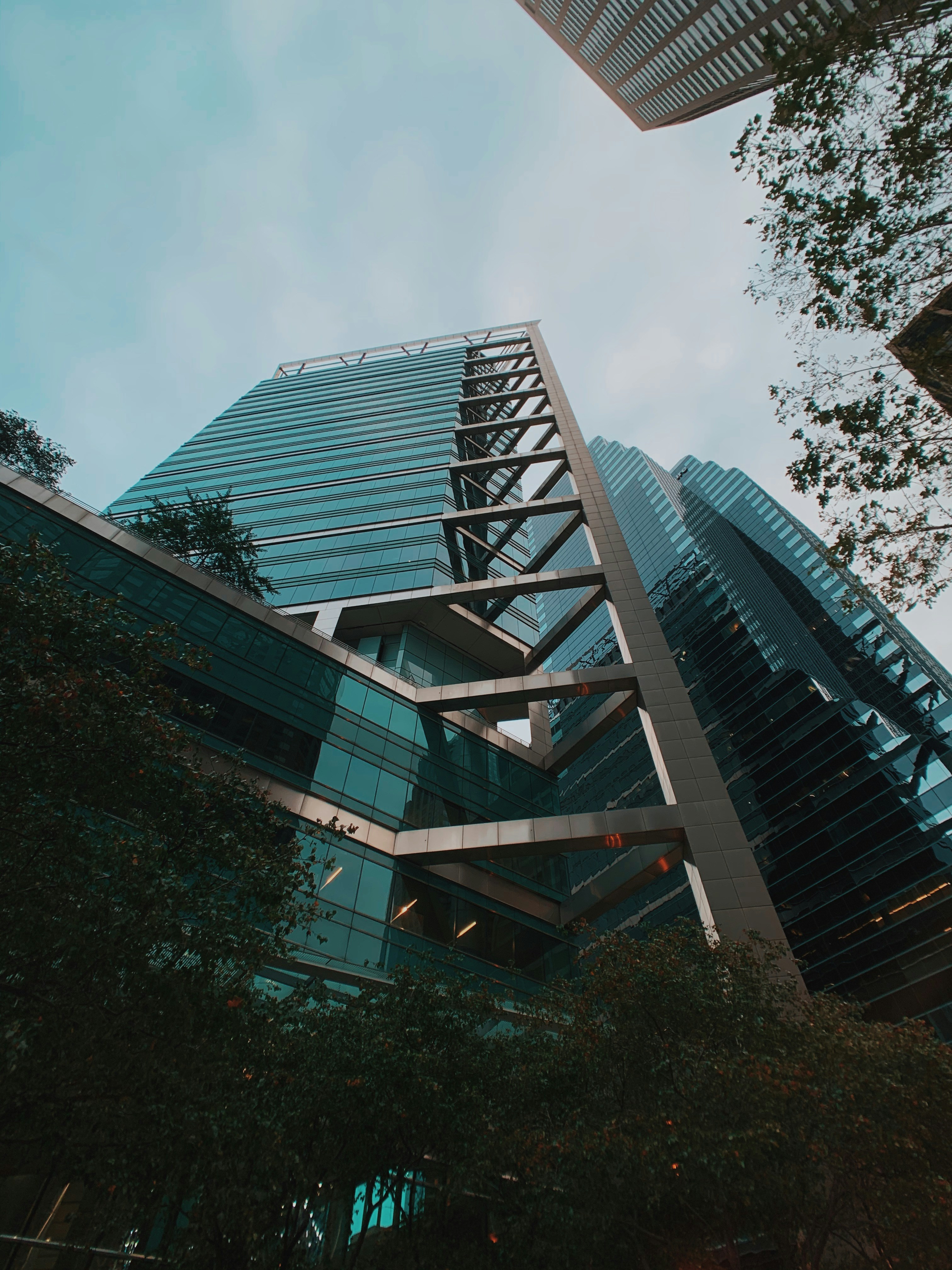 low angle photography of high rise building