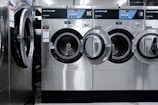 white front load washing machine
