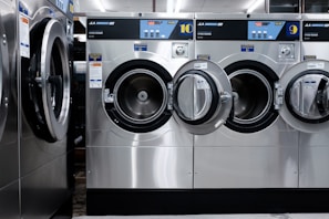 white front load washing machine
