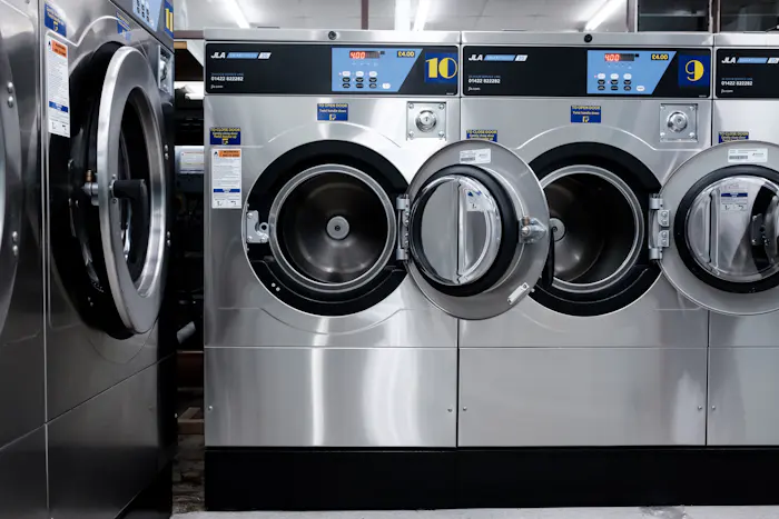 Front load washing machine, the type our Marlton technicians repair