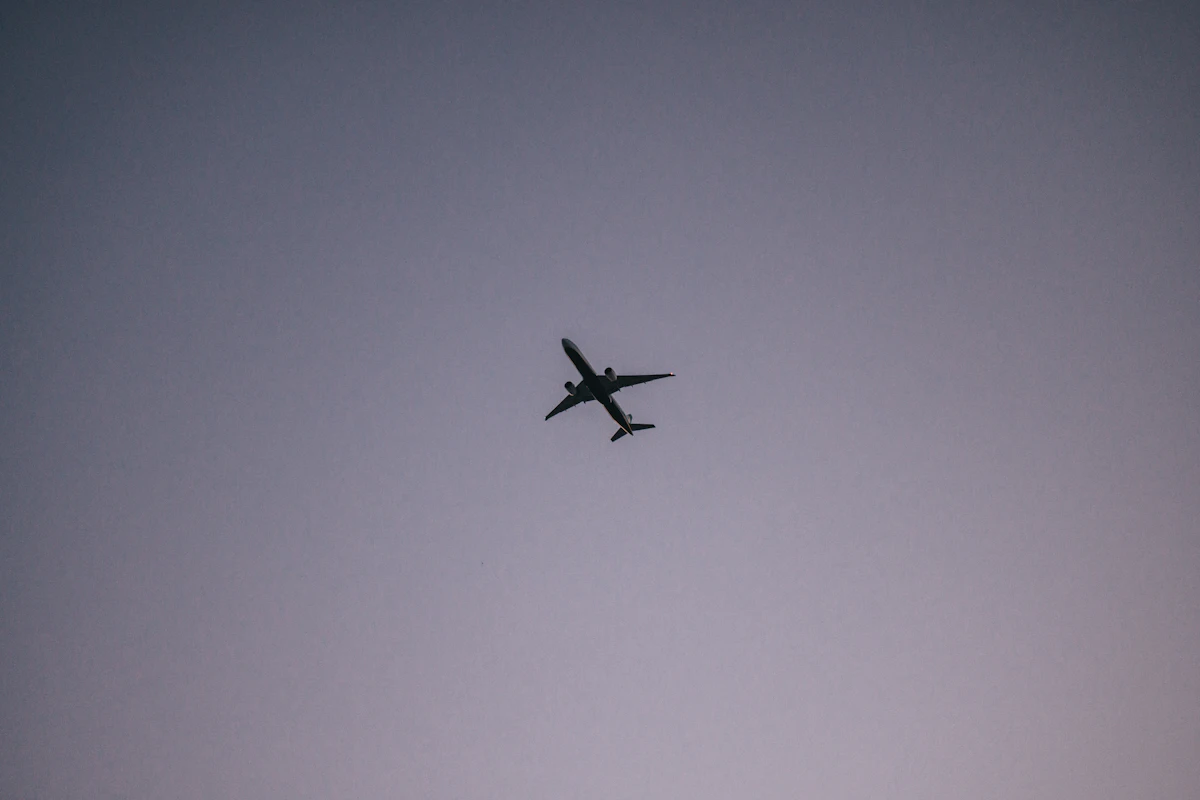 Airplane flying in the sky