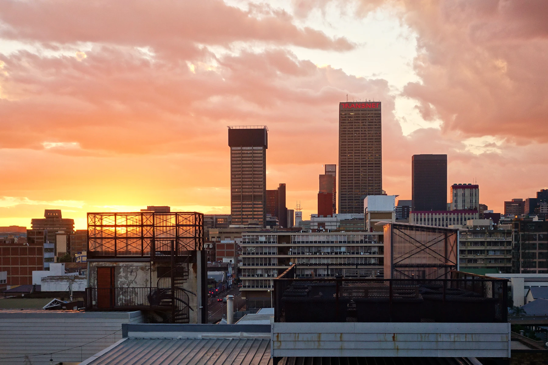Johannesburg skyline at dawn